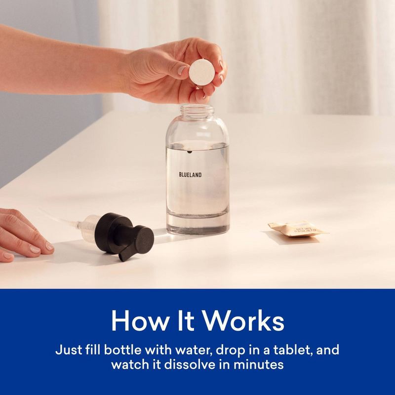 slide 4 of 11, Blueland Hand Soap Starter Set - Slate Reusable Bottle and Lavender Scent Table - 2ct/0.3oz, 2 ct; 0.3 oz