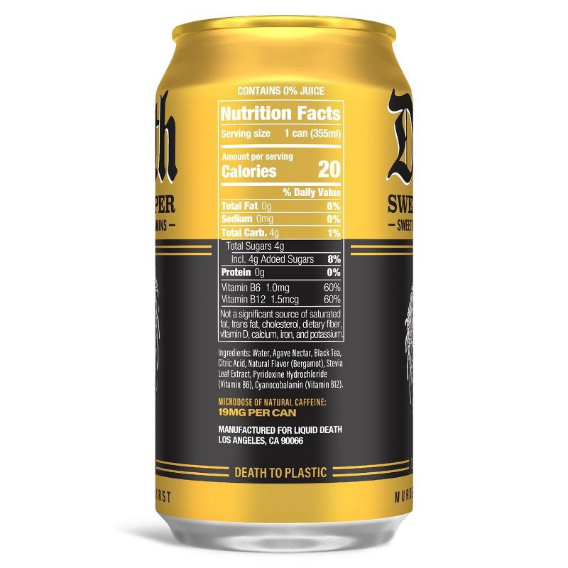 slide 4 of 8, Liquid Death Sweet Reaper Tea - 6pk/12 fl oz Cans, 6 ct; 12 fl oz