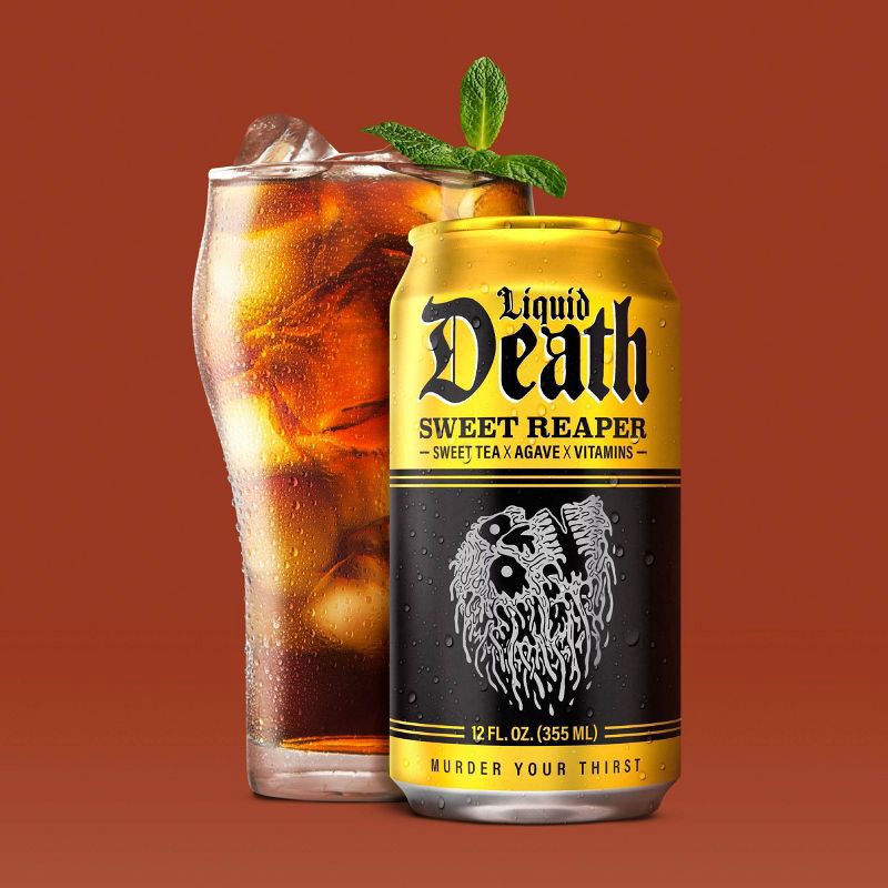 slide 7 of 8, Liquid Death Sweet Reaper Tea - 6pk/12 fl oz Cans, 6 ct; 12 fl oz