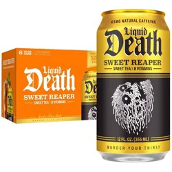 Liquid Death Sweet Reaper Tea - 6pk/12 fl oz Cans