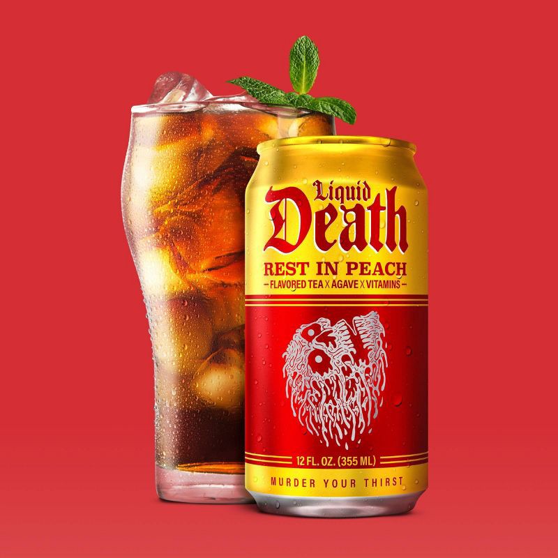 slide 7 of 8, Liquid Death Rest in Peach Tea - 6pk/12 fl oz Cans, 6 ct; 12 fl oz