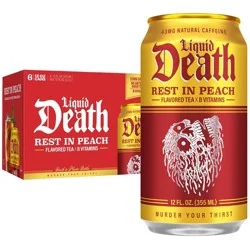 Liquid Death Rest in Peach Tea - 6pk/12 fl oz Cans
