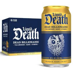 Liquid Death Dead Billionaire Tea - 6pk/12 fl oz Cans