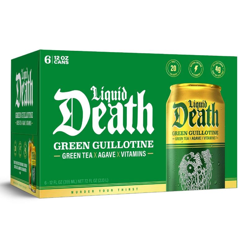 slide 3 of 7, Liquid Death Green Guillotine Tea - 6pk/12 fl oz Cans, 6 ct; 12 fl oz