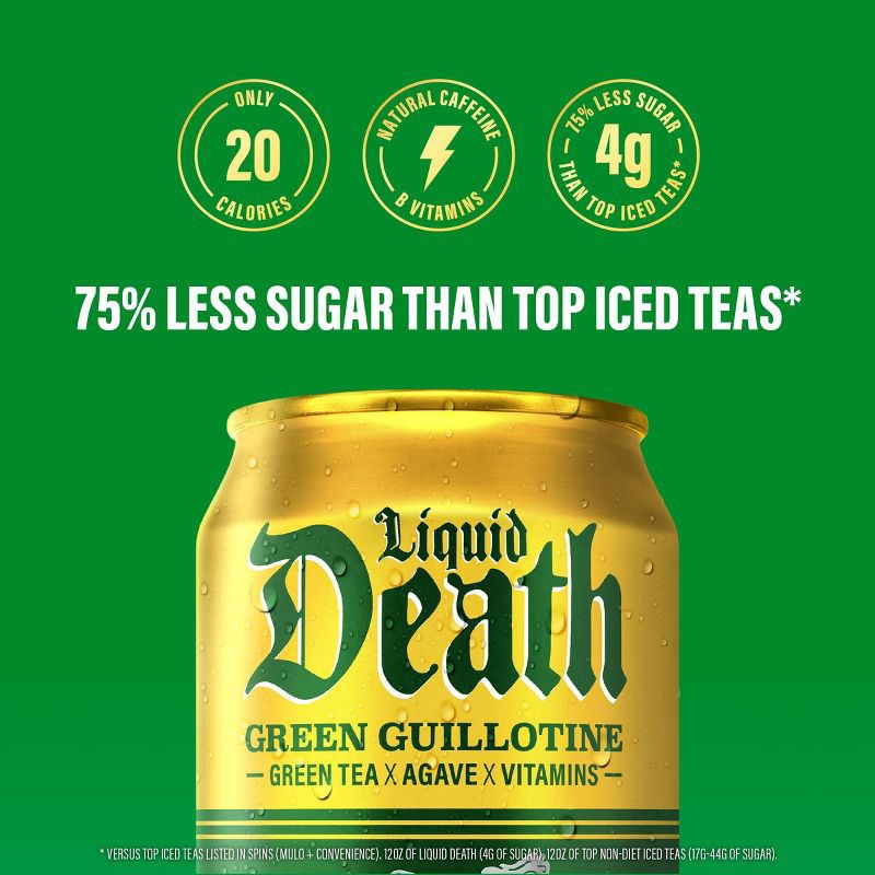 slide 6 of 7, Liquid Death Green Guillotine Tea - 6pk/12 fl oz Cans, 6 ct; 12 fl oz