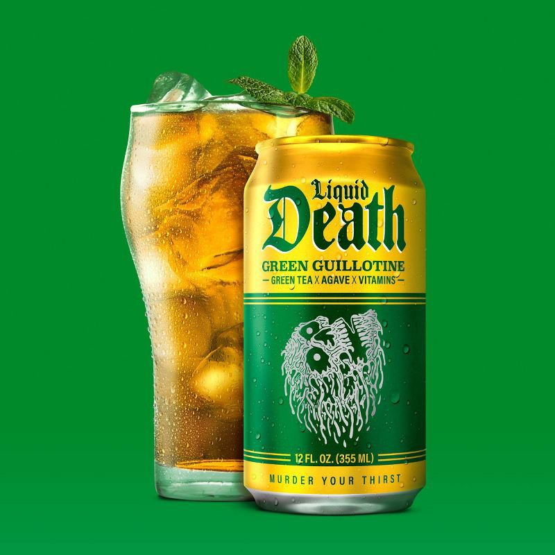 slide 7 of 7, Liquid Death Green Guillotine Tea - 6pk/12 fl oz Cans, 6 ct; 12 fl oz