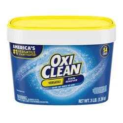 OxiClean Versatile Stain Remover Powder - 3lbs: Phosphate-Free, High Efficiency, Unscented