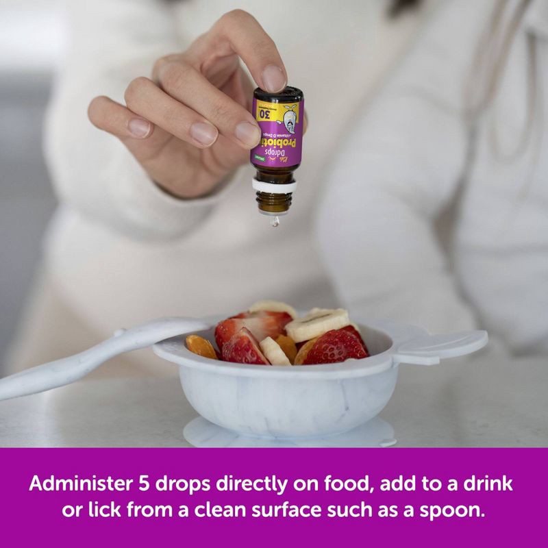slide 3 of 8, Ddrops Kids' Probiotic Drops Vitamin D 600 IU for Digestive and Immune Health - 0.27 fl oz/30 Servings, 0.27 fl oz, 30 servings