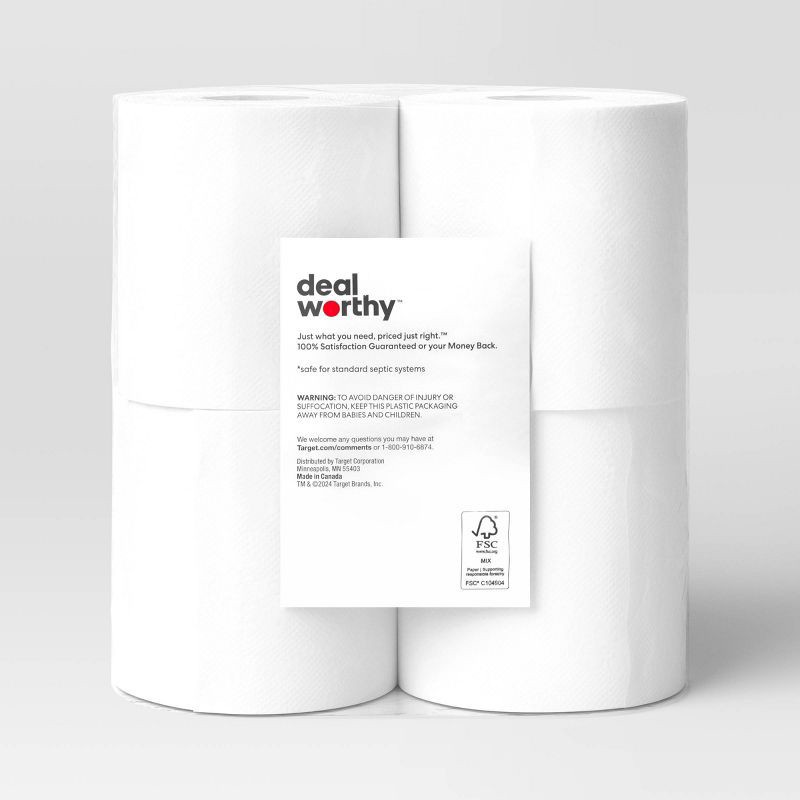 slide 3 of 3, Toilet Paper - 4 Rolls - Dealworthy™, 4 ct
