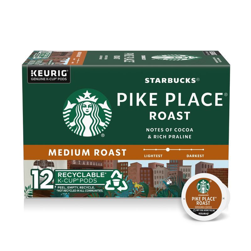 slide 1 of 8, Starbucks Medium Roast Pike Keurig K-Cup Coffee Pods - 12ct, 12 ct