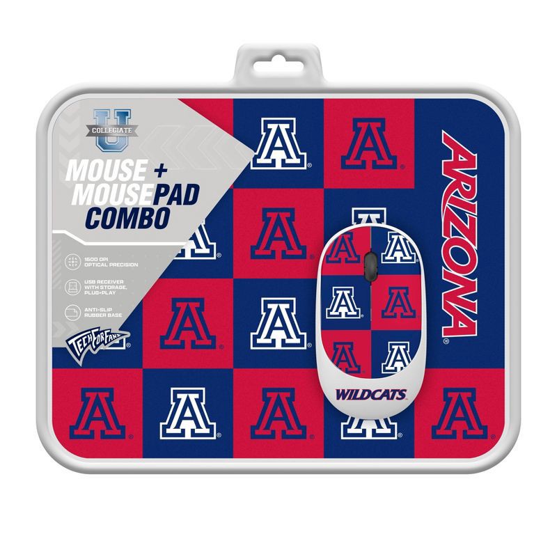 slide 3 of 3, NCAA Arizona Wildcats Mouse and Mousepad Set: USB-A Wireless Technology, 1 ct