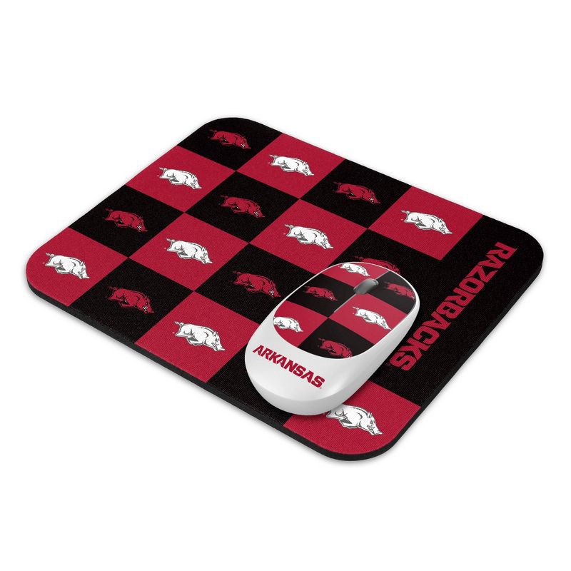 slide 1 of 3, NCAA Arkansas Razorbacks Mouse and Mousepad Set: USB-A Wireless Radio Frequency, 1 ct