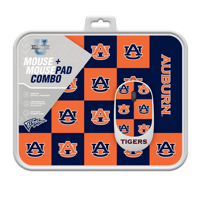 slide 3 of 3, NCAA Auburn Tigers Mouse and Mousepad Set: USB-A Wireless Radio Frequency, 1 ct