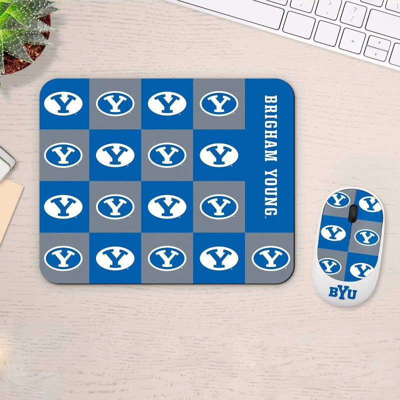 slide 2 of 3, NCAA BYU Cougars Mouse and Mousepad Set: USB-A Wireless Technology for Home Use, 1 ct