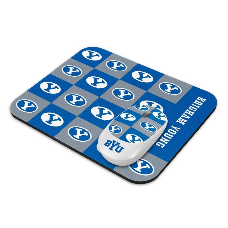 slide 1 of 3, NCAA BYU Cougars Mouse and Mousepad Set: USB-A Wireless Technology for Home Use, 1 ct