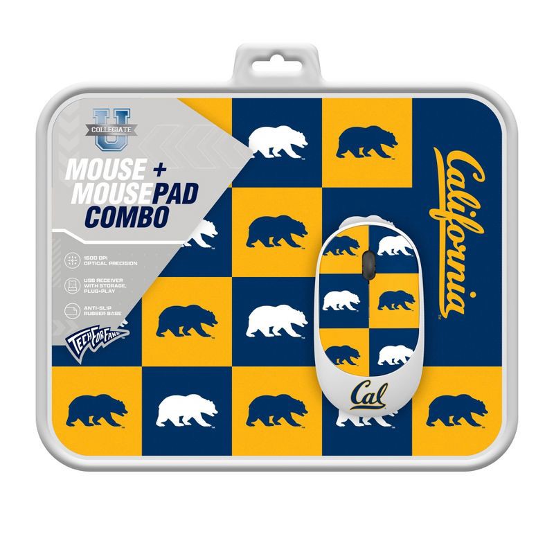 slide 3 of 3, NCAA Cal Golden Bears Mouse and Mousepad Set: USB-A Wireless Technology, 1 ct