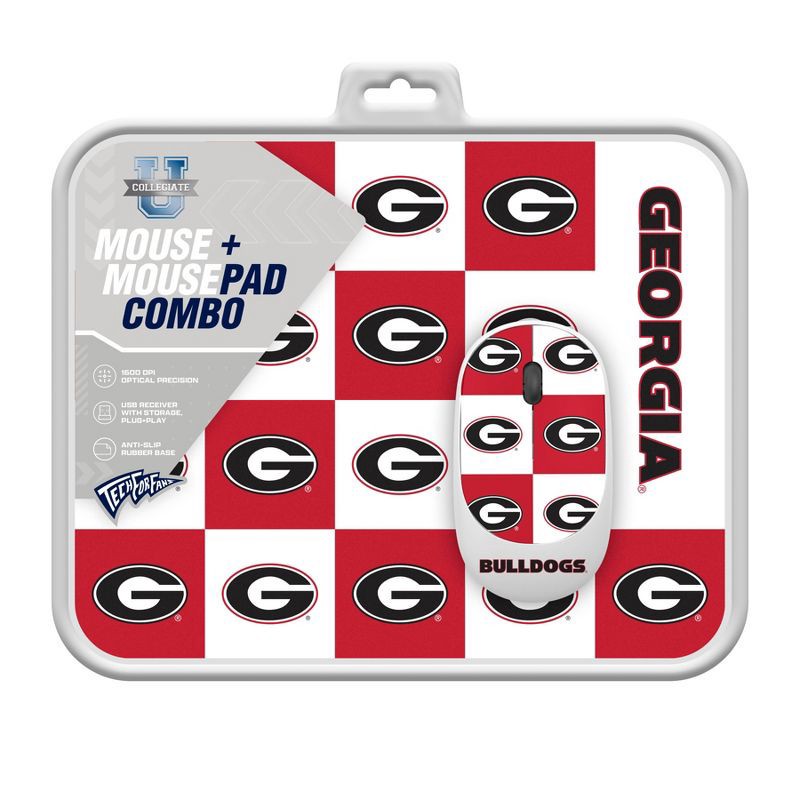 slide 3 of 3, NCAA Georgia Bulldogs Mouse and Mousepad Set: USB-A Wireless Radio Frequency, 1 ct