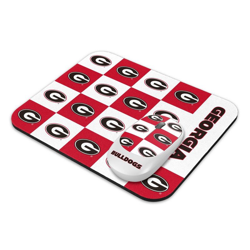 slide 1 of 3, NCAA Georgia Bulldogs Mouse and Mousepad Set: USB-A Wireless Radio Frequency, 1 ct