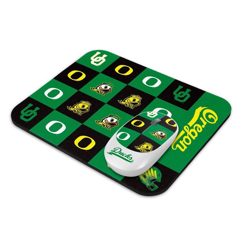 slide 1 of 3, NCAA Oregon Ducks Mouse and Mousepad Set: USB-A Wireless Radio Frequency, 1 ct
