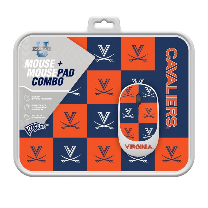 slide 3 of 3, NCAA Virginia Cavaliers Mouse and Mousepad Set: USB-A Wireless Technology, 1 ct
