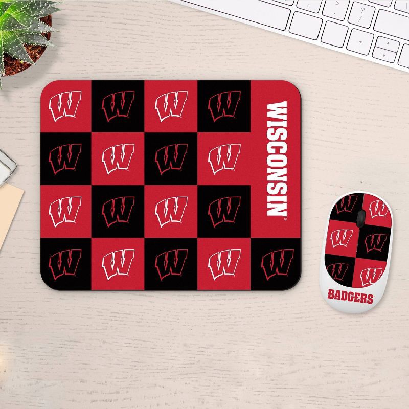 slide 2 of 3, NCAA Wisconsin Badgers Mouse and Mousepad Set: USB-A Wireless Radio Frequency, 1 ct