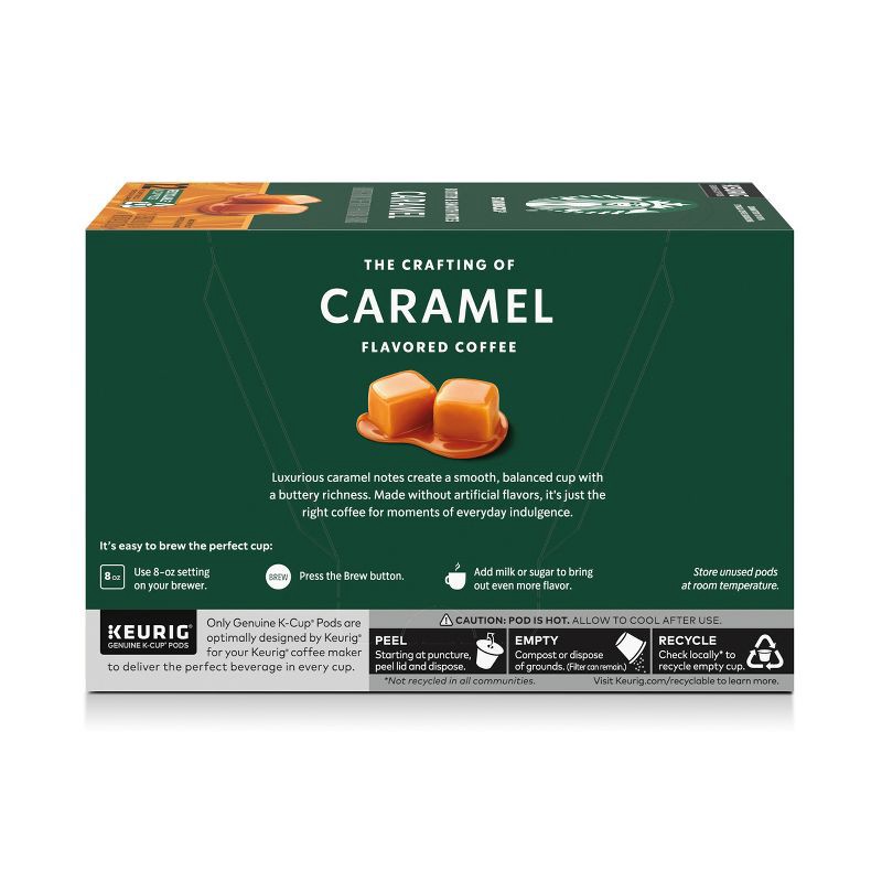 slide 8 of 8, Starbucks Caramel Flavor Light Roast Keurig K-Cup Coffee Pods - 12ct, 12 ct