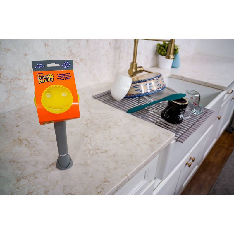 slide 3 of 9, Scrub Daddy Dish Daddy Converter Plate Dishwand with Sponge, 1 ct