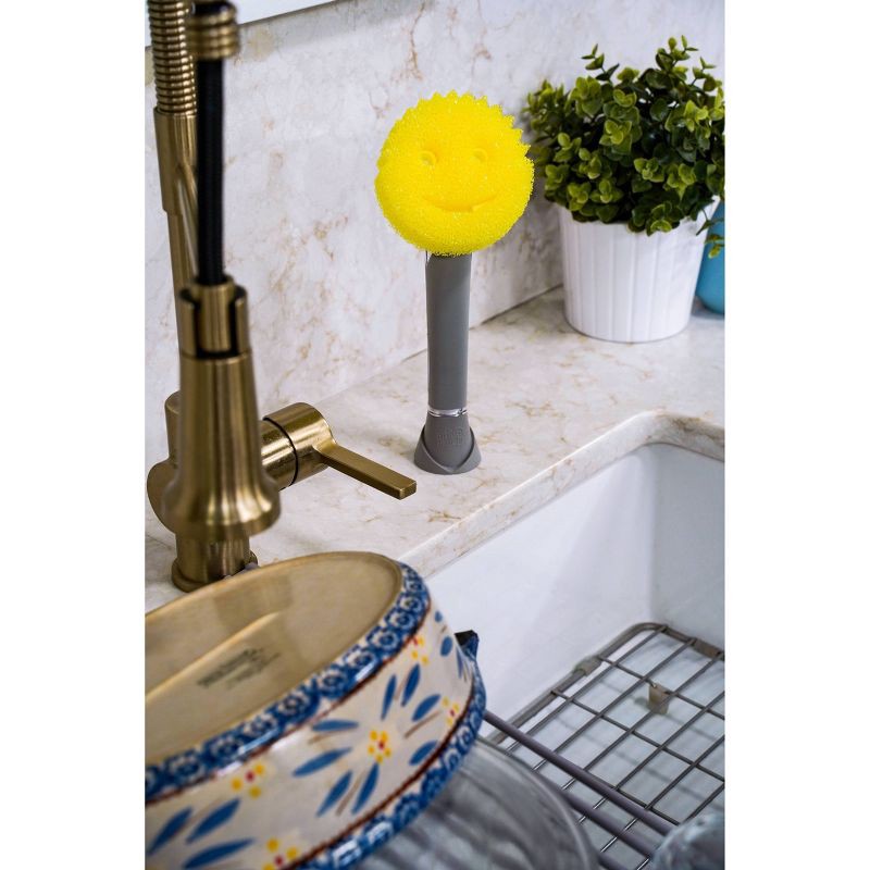 slide 6 of 9, Scrub Daddy Dish Daddy Converter Plate Dishwand with Sponge, 1 ct