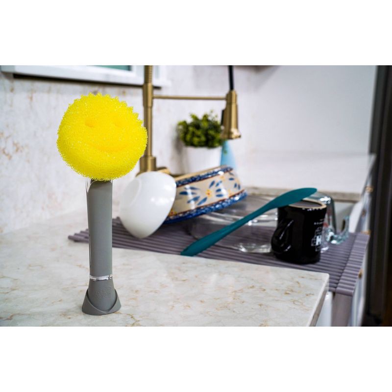 slide 8 of 9, Scrub Daddy Dish Daddy Converter Plate Dishwand with Sponge, 1 ct