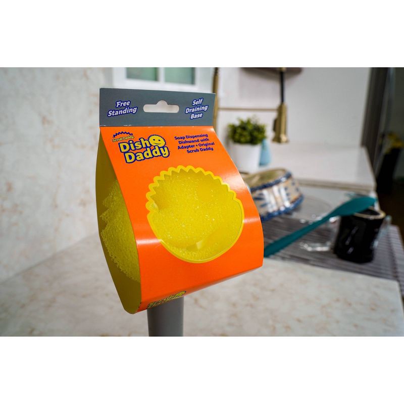 slide 9 of 9, Scrub Daddy Dish Daddy Converter Plate Dishwand with Sponge, 1 ct