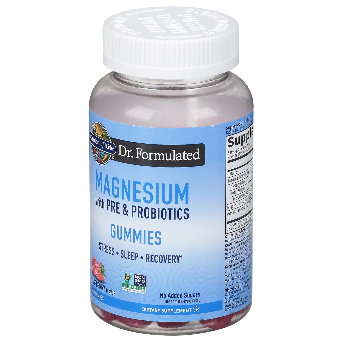 slide 4 of 9, Garden of Life Magnesium With Pre & Probiotics Gummies, 1 ct