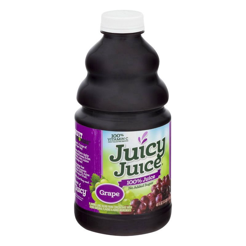 slide 4 of 4, Juicy Juice 100% Juice, Grape, 48 FL OZ Bottle, 48 oz