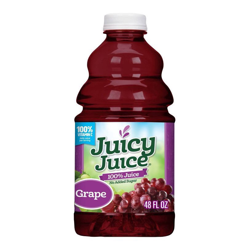 slide 1 of 4, Juicy Juice 100% Juice, Grape, 48 FL OZ Bottle, 48 oz