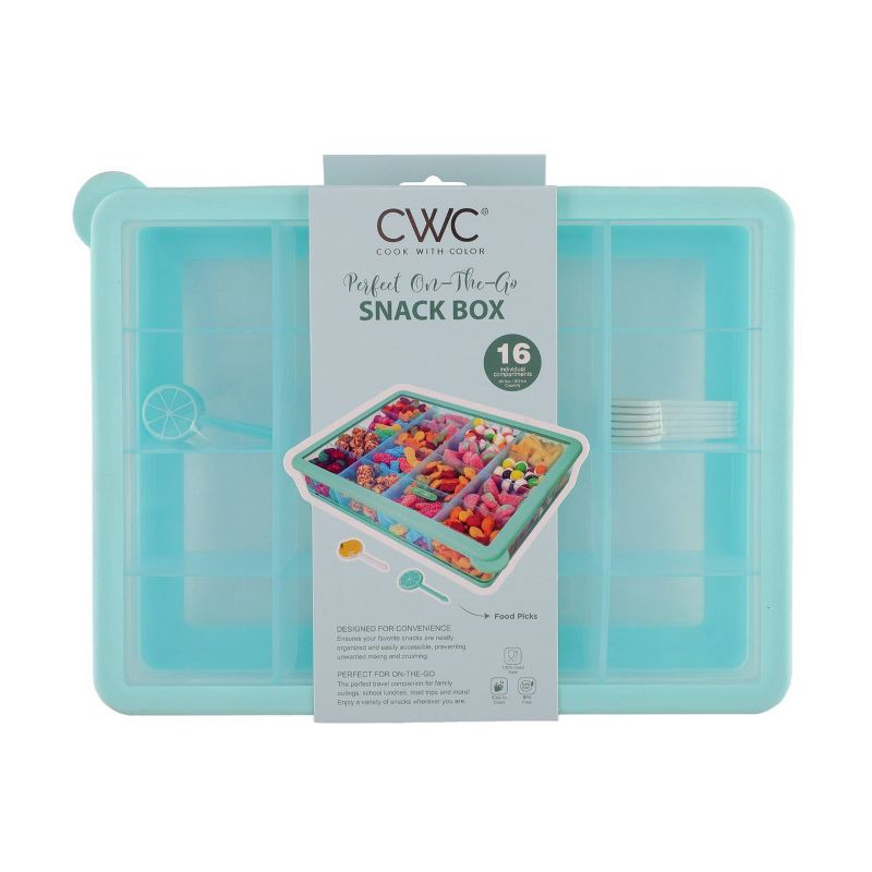 slide 5 of 5, Cook With Color Snack Box with Picks Green, 1 ct