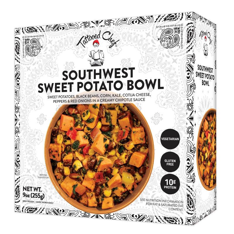 slide 4 of 5, Tattooed Chef Gluten Free Frozen Southwest Sweet Potato Bowl - 9oz, 9 oz