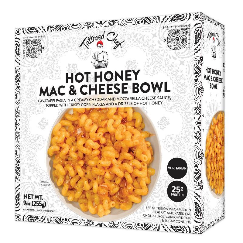 slide 4 of 5, Tattooed Chef Frozen Hot Honey Mac & Cheese Bowl - 9oz, 9 oz