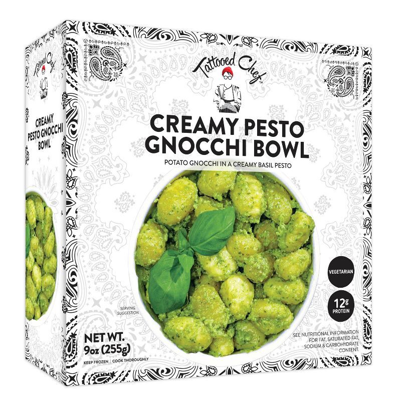 slide 3 of 5, Tattooed Chef Frozen Creamy Pesto Gnocchi Bowl - 9oz, 9 oz