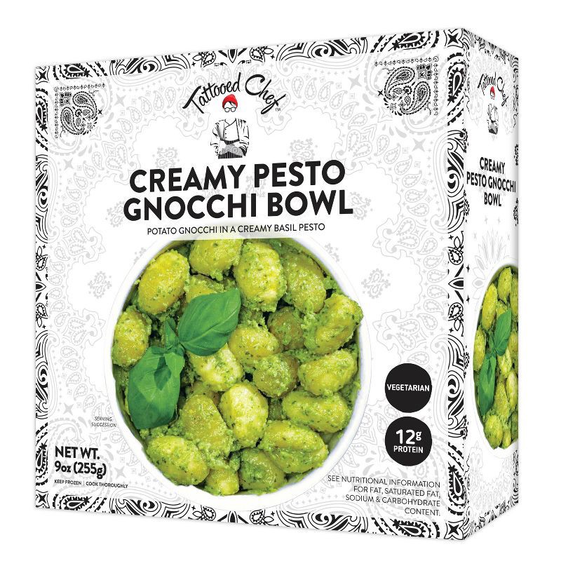 slide 4 of 5, Tattooed Chef Frozen Creamy Pesto Gnocchi Bowl - 9oz, 9 oz
