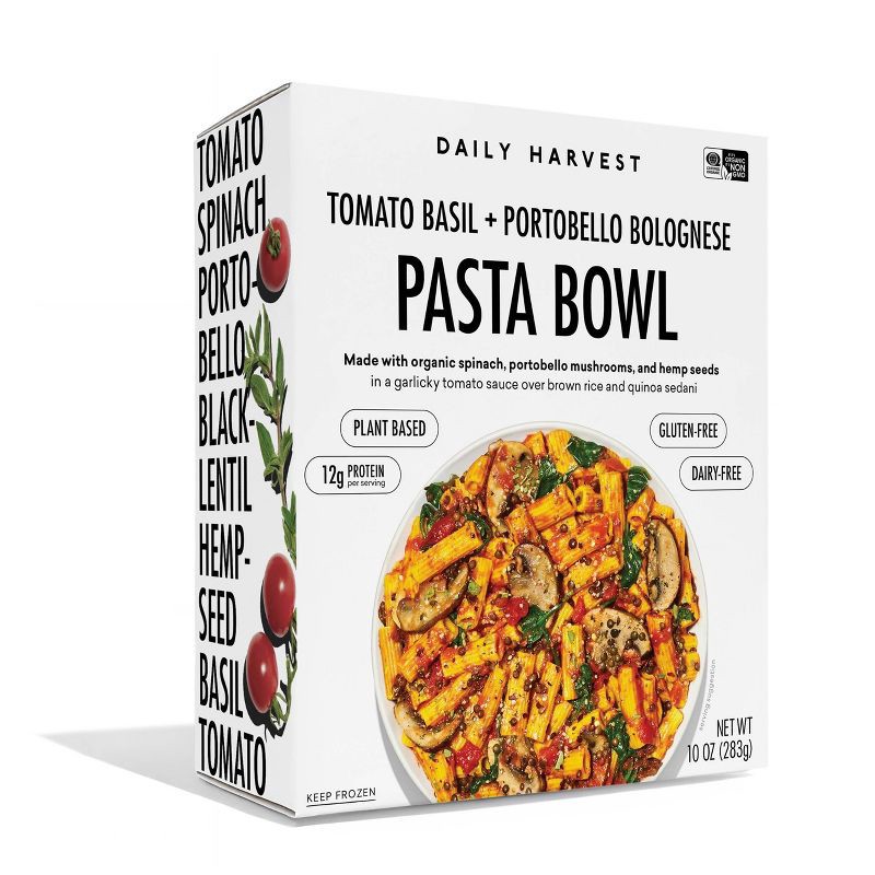 slide 1 of 3, Daily Harvest Frozen Gluten Free Tomato Basil + Portobello Bolognese Pasta Bowl - 10oz, 10 oz