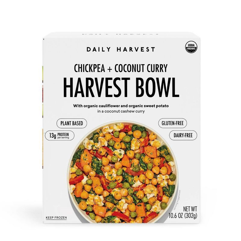 slide 1 of 3, Daily Harvest Organic Gluten Free Frozen Chickpea and Coconut Curry Harvest Bowl - 10.6oz, 10.6 oz