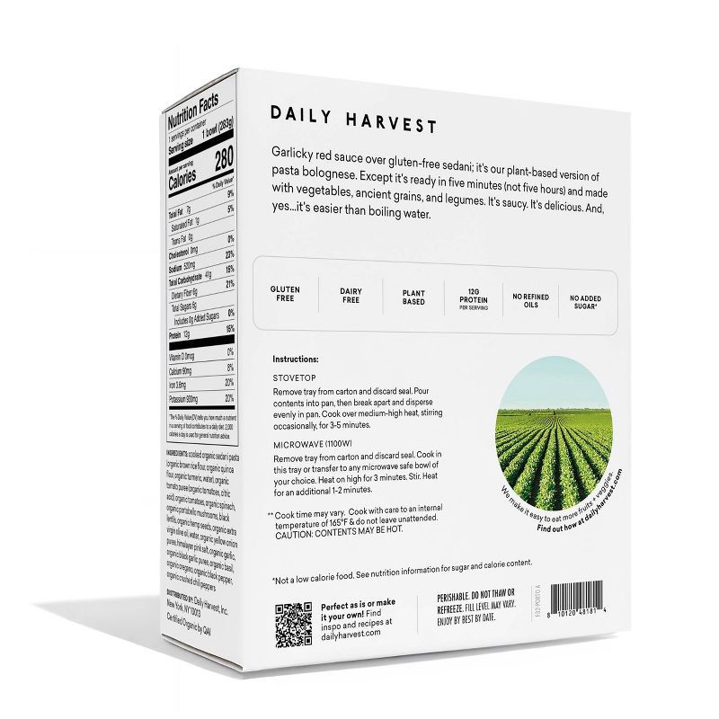 slide 2 of 3, Daily Harvest Frozen Gluten Free White Bean + Spinach Pesto Pasta Bowl - 10oz, 10 oz