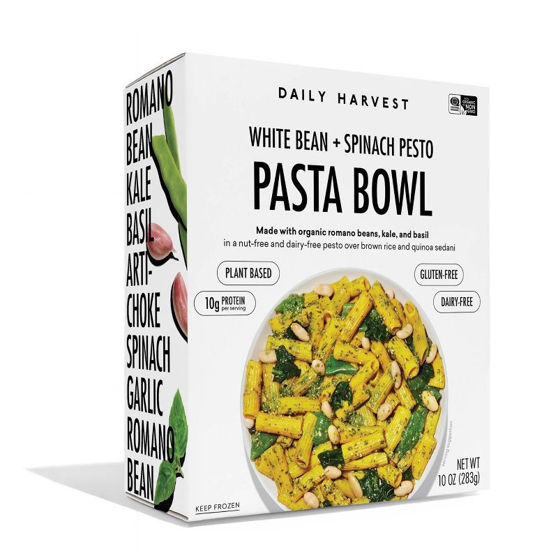 slide 1 of 3, Daily Harvest Frozen Gluten Free White Bean + Spinach Pesto Pasta Bowl - 10oz, 10 oz