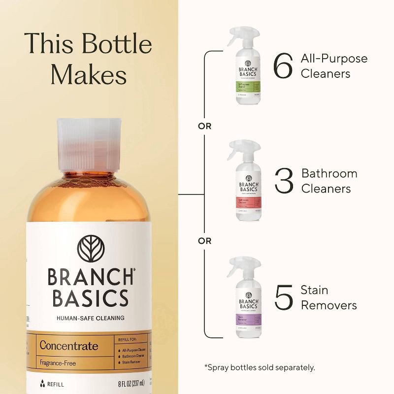 slide 6 of 11, Branch Basics Fragrance-Free Concentrate Cleaner - 8oz, 8 oz