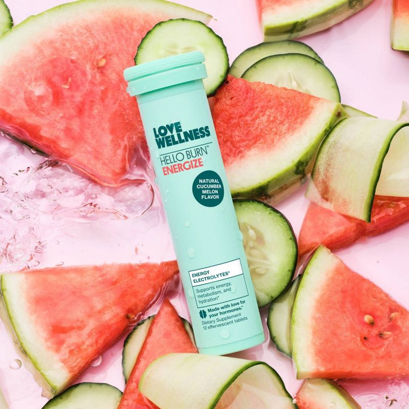 slide 2 of 8, Love Wellness Hello Burn Energize Electrolyte - 12ct, 12 ct