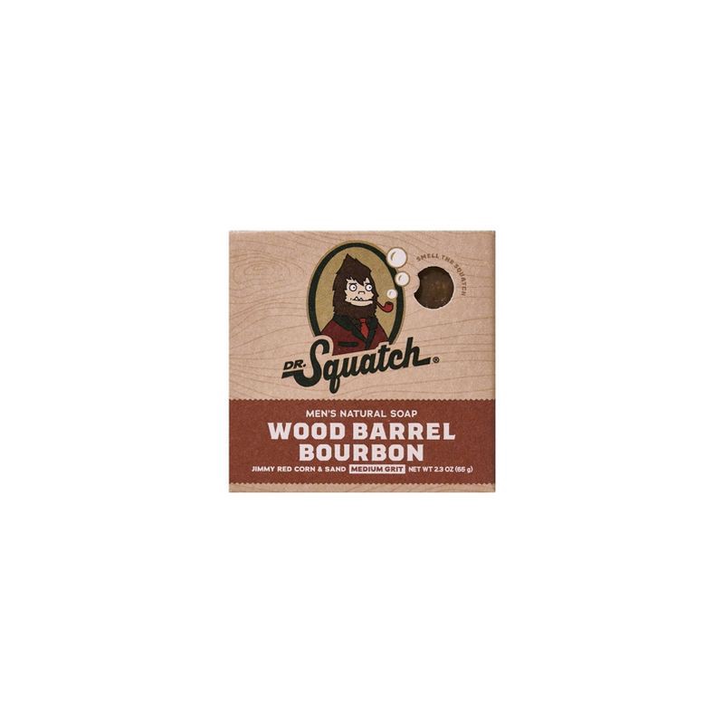 slide 1 of 3, DR. SQUATCH Men's All Natural Mini Bar Soap - Wood Barrel Bourbon - 2.3oz, 2.3 oz