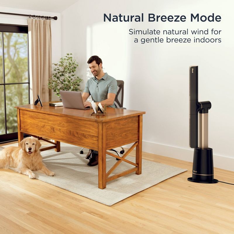 slide 9 of 13, Shark TurboBlade Ultra-Powerful Bladeless Tower Fan, High-Performance Cooling Upto 80ft TF202S, 80 ft