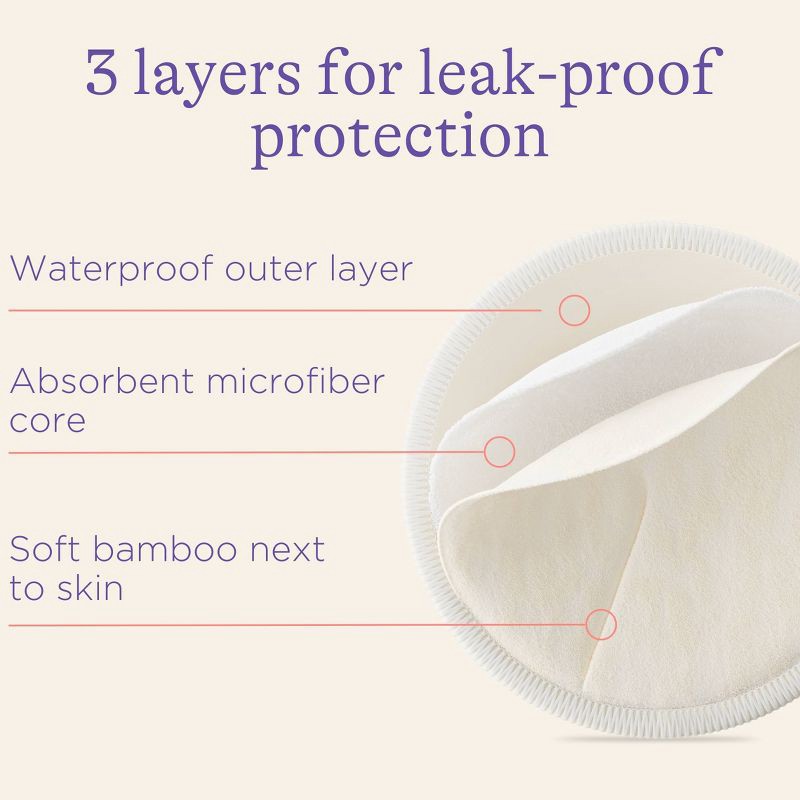 slide 4 of 8, Lansinoh Washable Nursing Pads- 10ct, 10 ct