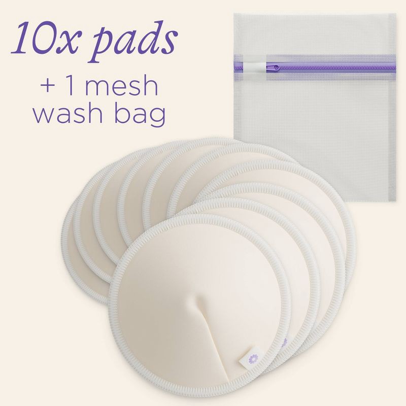 slide 6 of 8, Lansinoh Washable Nursing Pads- 10ct, 10 ct