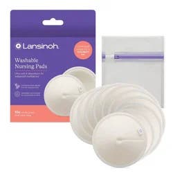 Lansinoh Reusable Washable Nursing Pads for Breastfeeding - 10ct