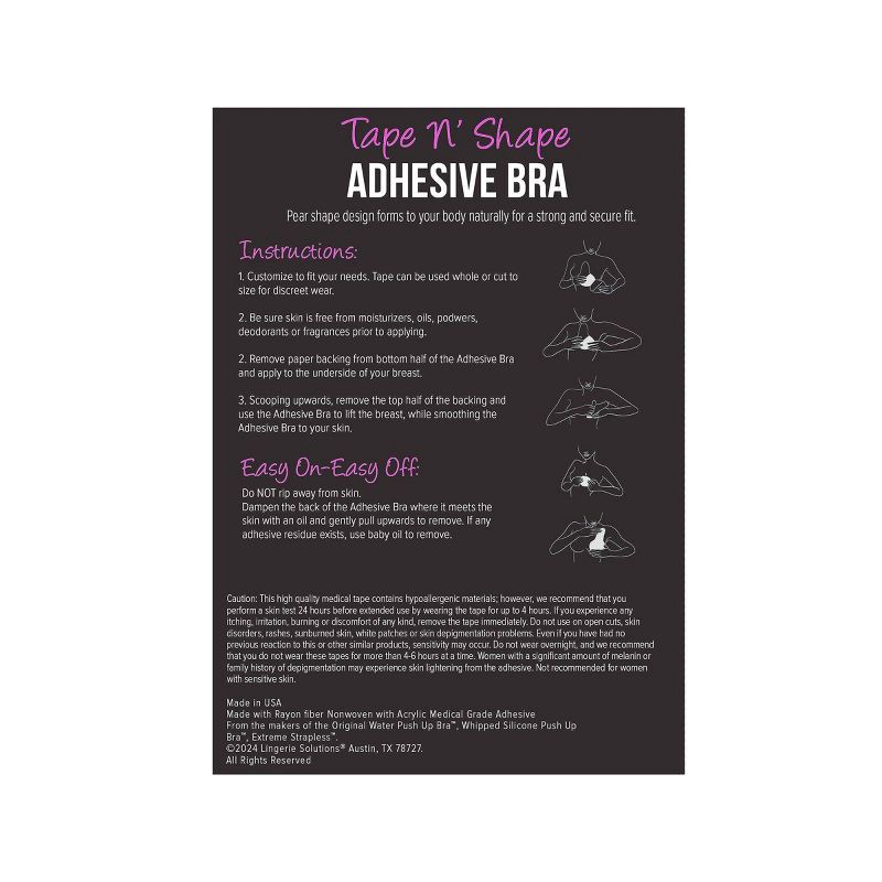 slide 2 of 3, Fashion Forms Women's Tape N Shape Adhesive Bra - Beige A/B: Seamless Polyester Spandex Blend, Opaque, 1 ct